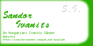 sandor ivanits business card